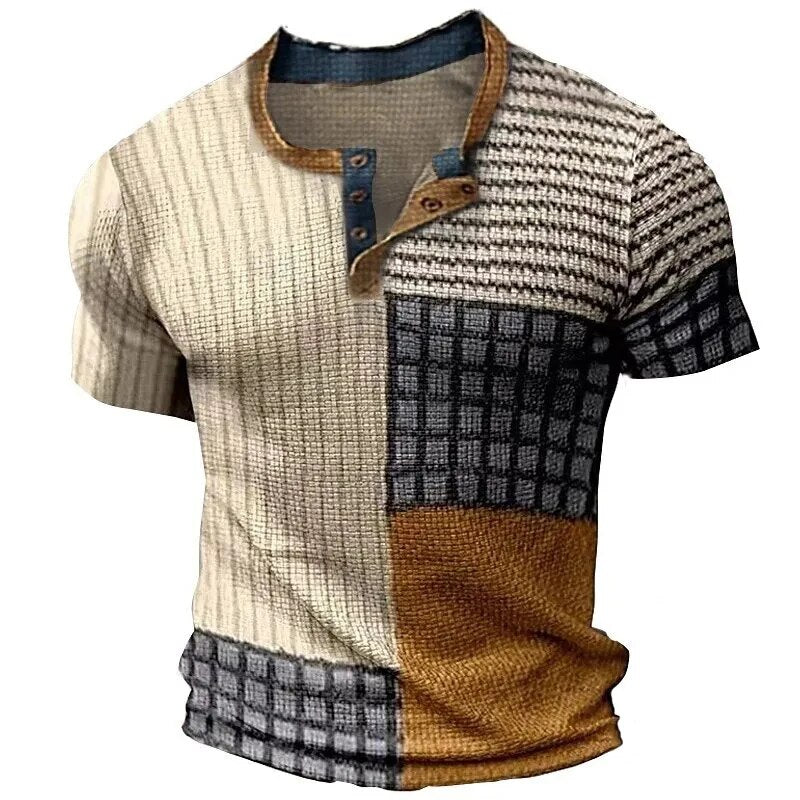 Heren Polo Shirt met Leuke Prints en Korte Mouwen - Mode Vibes