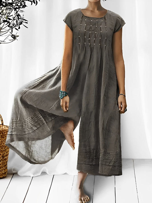 Boho-Chic Overall voor Vrouw Zomerse Stijl - Mode Vibes