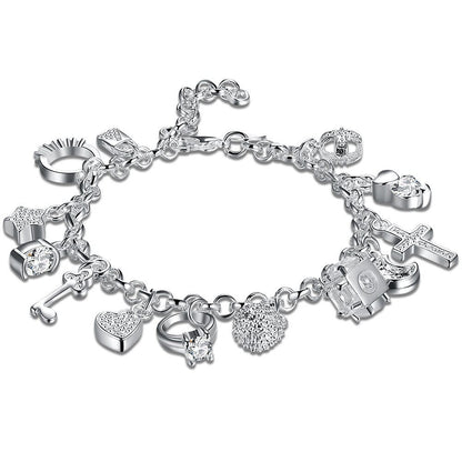 Zilveren Bedelarmband Trendy Modisch Design