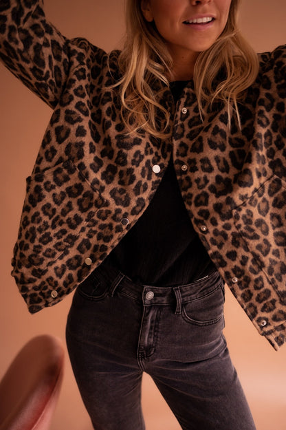Dames Jasje Met Gedessineerde Print Trendy Pasvorm