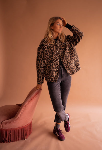 Dames Jasje Met Gedessineerde Print Trendy Pasvorm