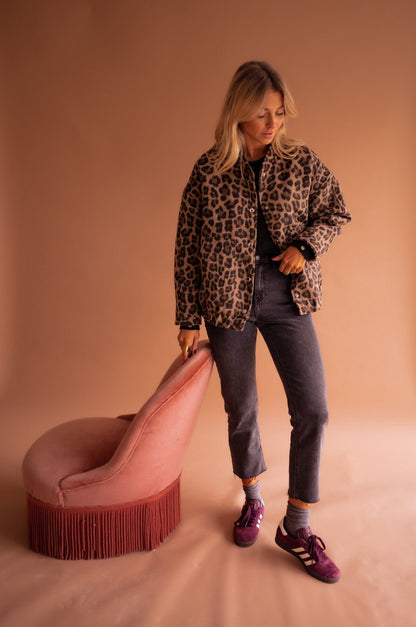Dames Jasje Met Gedessineerde Print Trendy Pasvorm