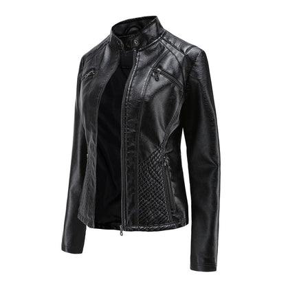 Luna | Verfijnd leren jack voor dames in de kleur Zwart voor dames in stijl ideaal voor de herfst.