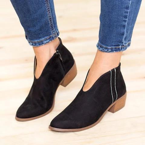 Dames Enkellaarsjes Alma Stijlvol Leer - Mode Vibes
