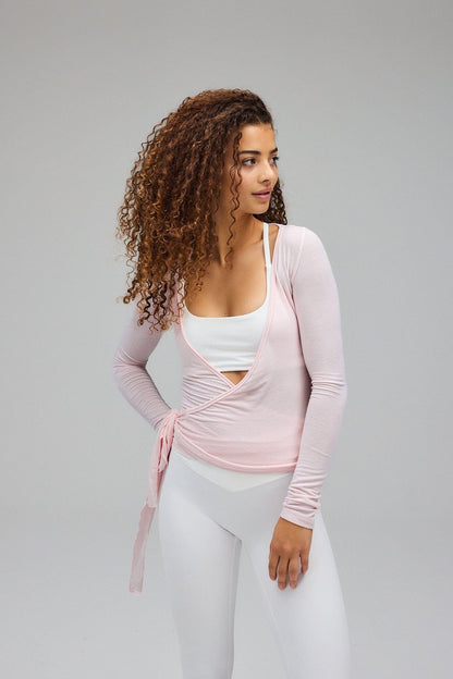 Vrouwelijke Wikkelblouse met Verstelbare Linten Elegant Design - Mode Vibes