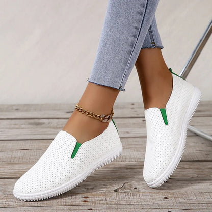 Vlakke Damesschoenen Comfortabel Leer - Mode Vibes