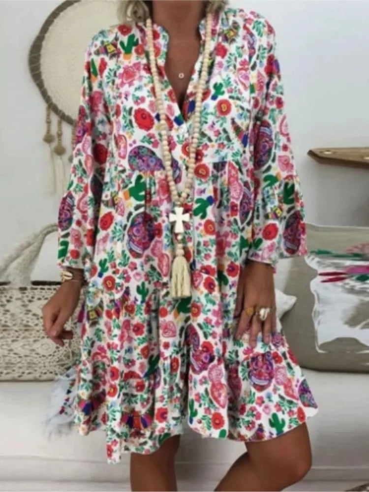 Bloemenjurk Daphne met Florale Print - Mode Vibes