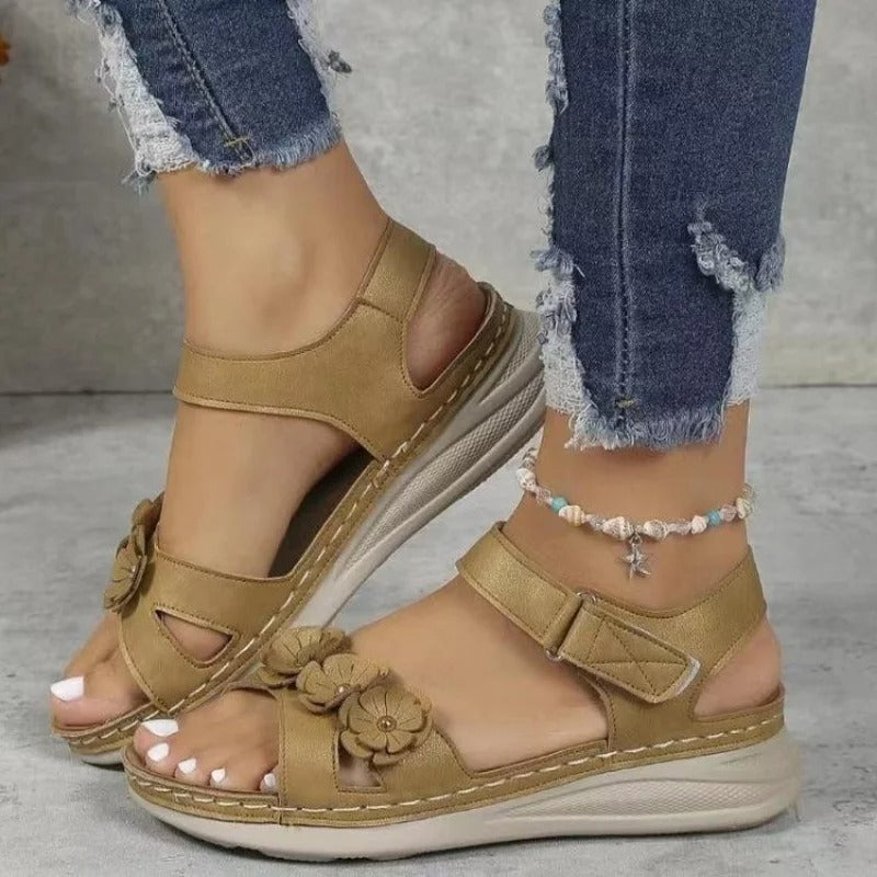 Dames Sandalen Bloemen Zomerpumps