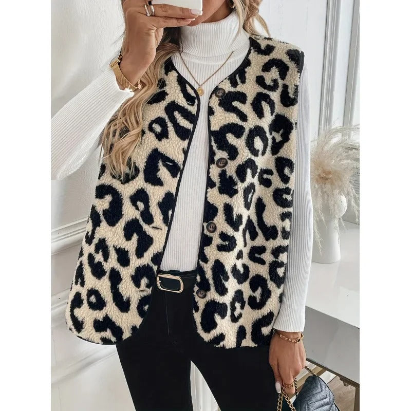Clara | Giubbotto Elegante Motivo Leopardo