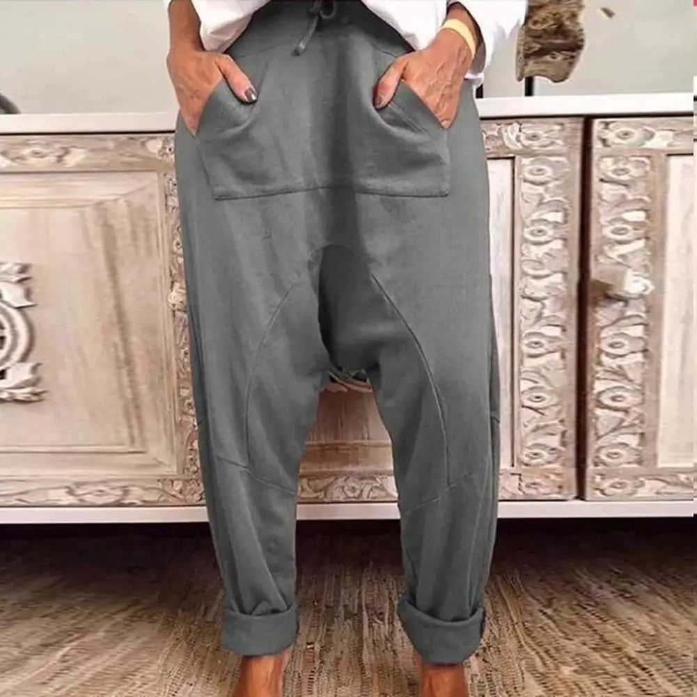 Comfortabele Baggy Broek met Trekkoord - Mode Vibes