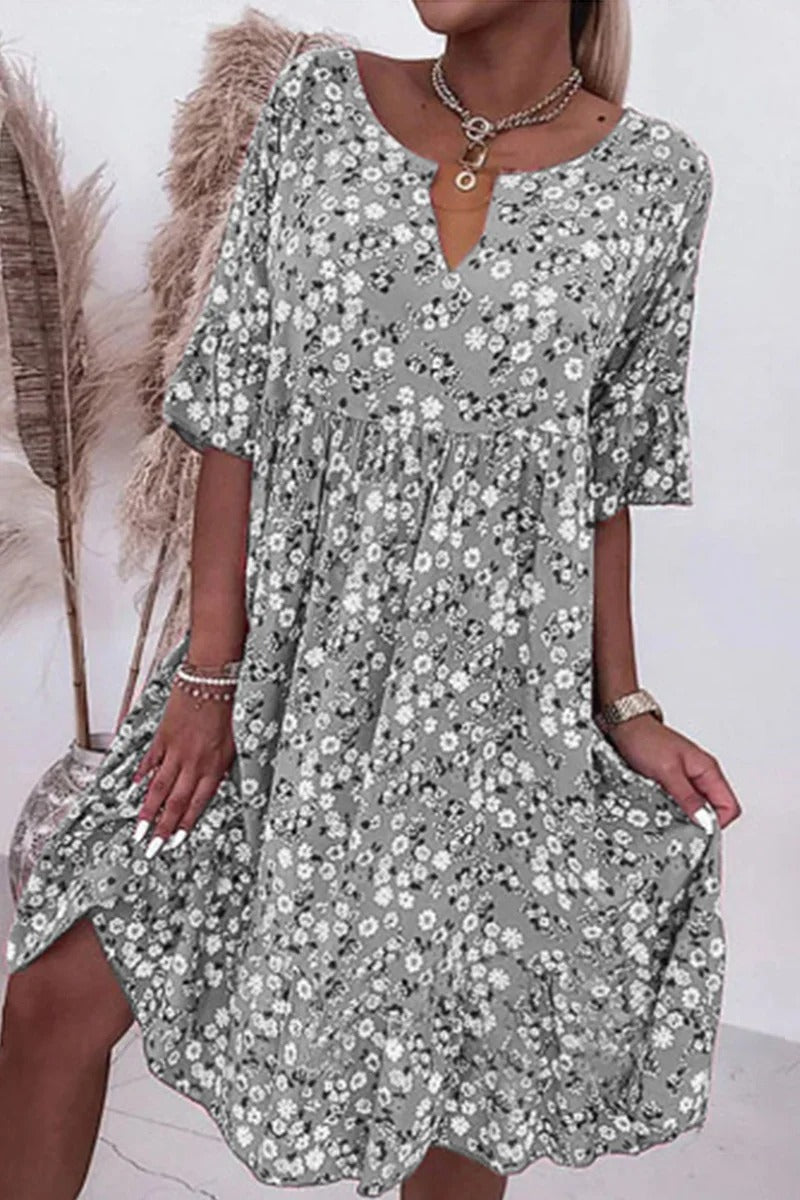 Jurk met Bloemenprint Zomerjurk Vrouwelijk en Luchtig