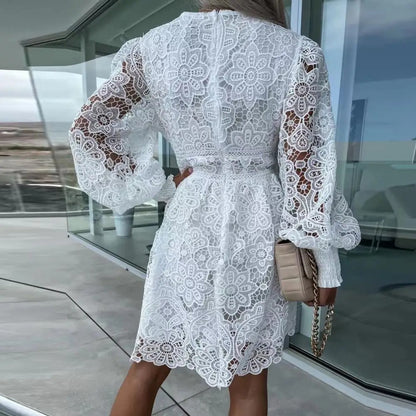 A-lijn Kanten Midi Jurk Elegante Zomerjurk voor Vrouw