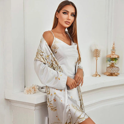 Luxe Nachtjapon en Badjas Set Zacht en Comfortabel