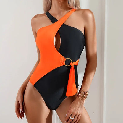 Dames Badpak met Contrasterende Kleuren