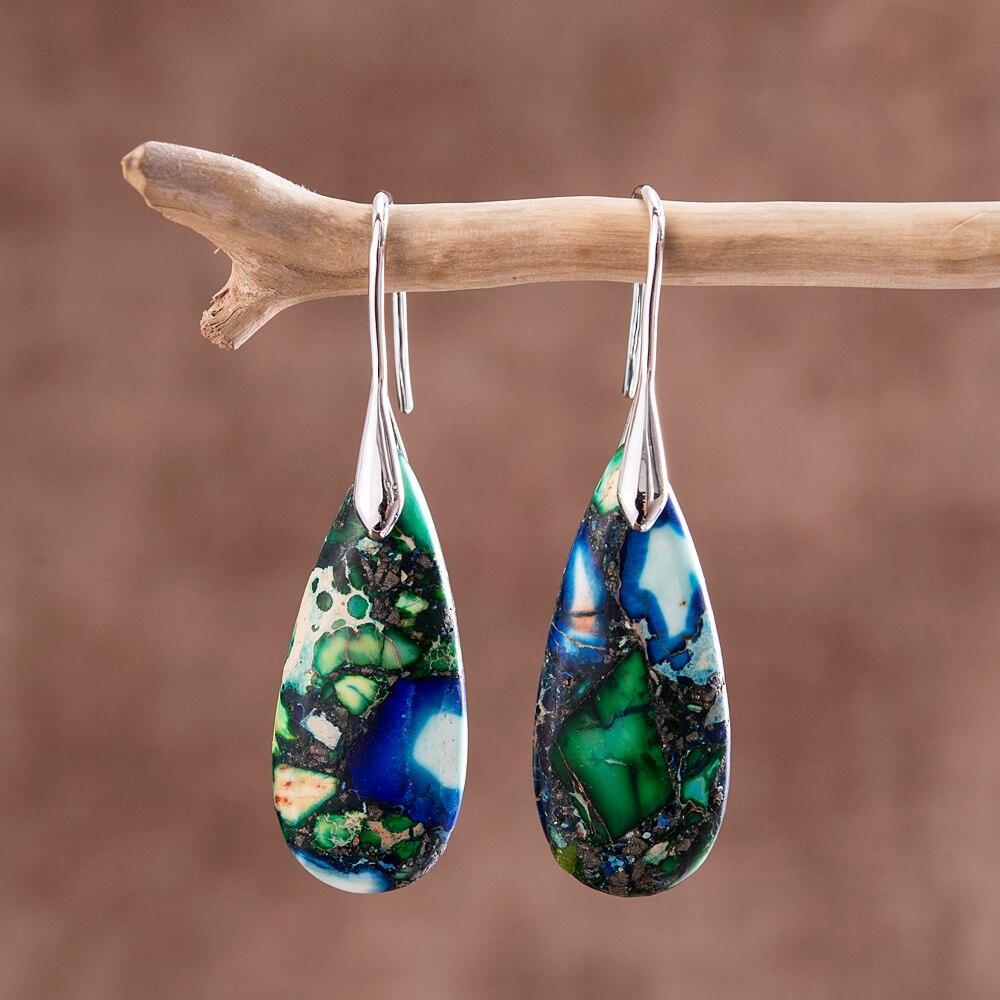 Oorbellen Traanvormig Natuursteen Sieraden