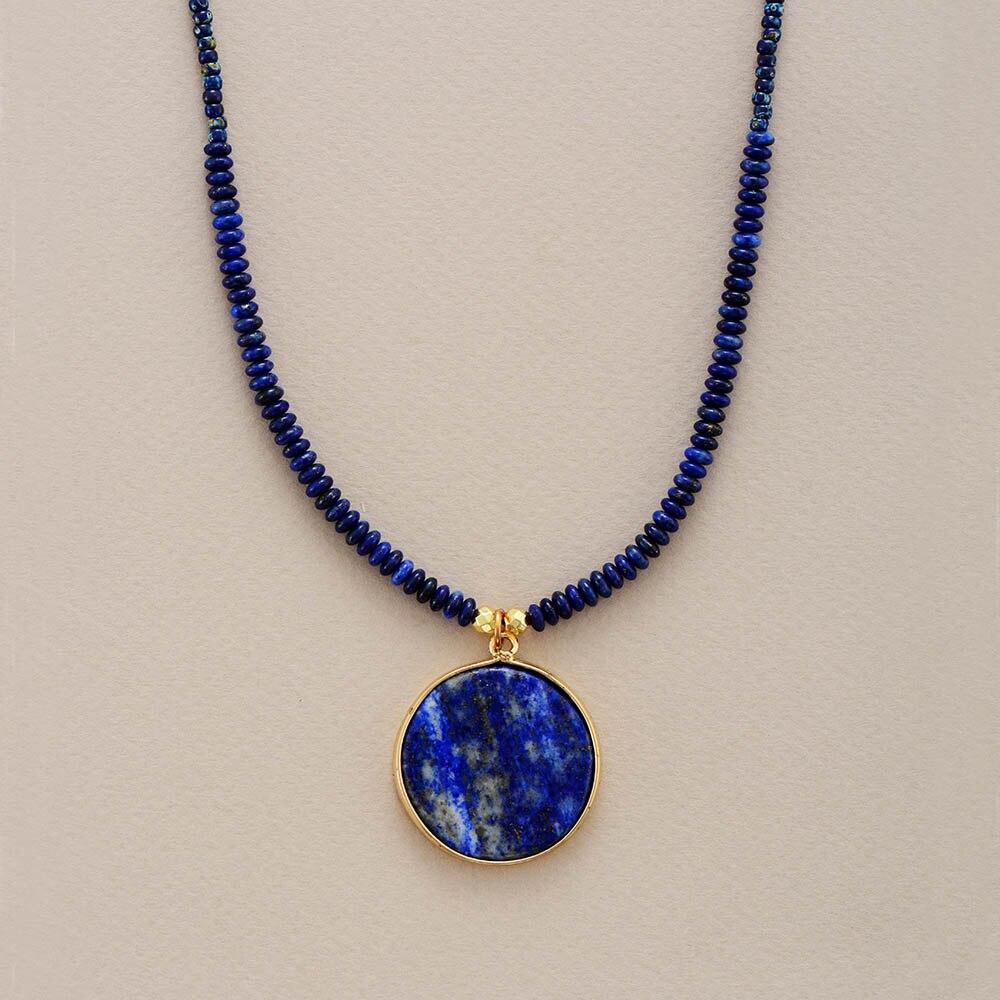 Ronde Ketting van Lapis met Hangertje
