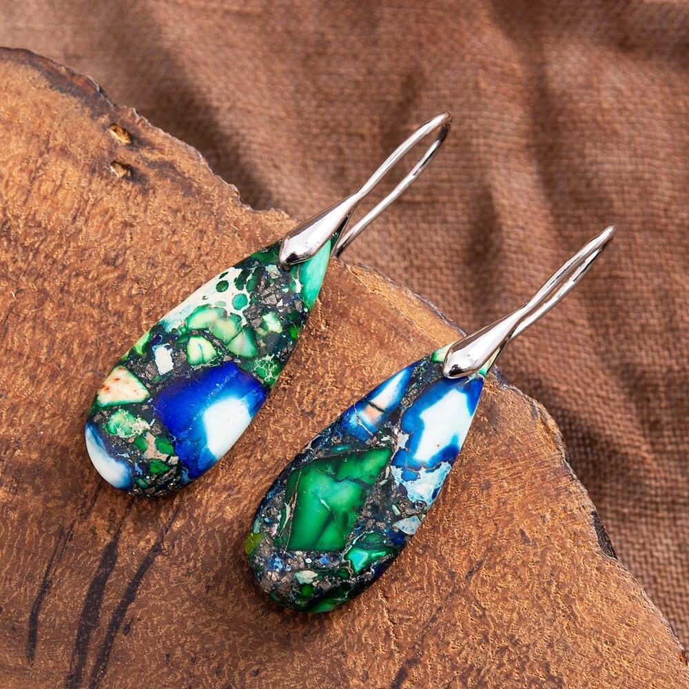 Oorbellen Traanvormig Natuursteen Sieraden