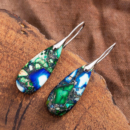Oorbellen Traanvormig Natuursteen Sieraden
