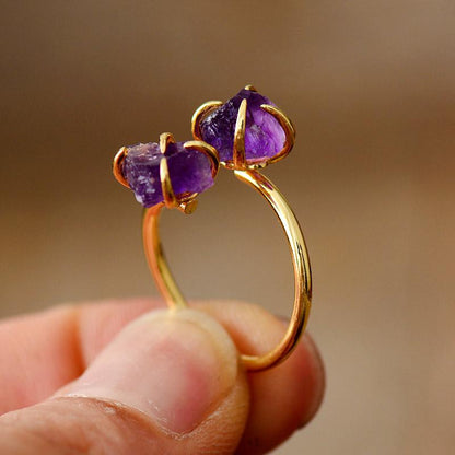 Edelsteen Ring Ruw Natuurlijk Mira Design