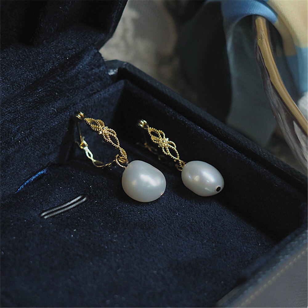 Natuurlijke Parel Oorbellen Elegante Design