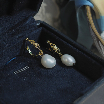 Natuurlijke Parel Oorbellen Elegante Design