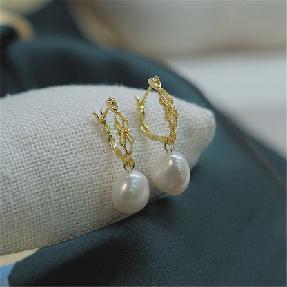 Natuurlijke Parel Oorbellen Elegante Design
