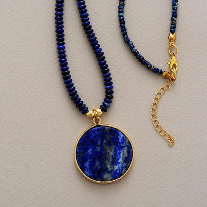 Ronde Ketting van Lapis met Hangertje