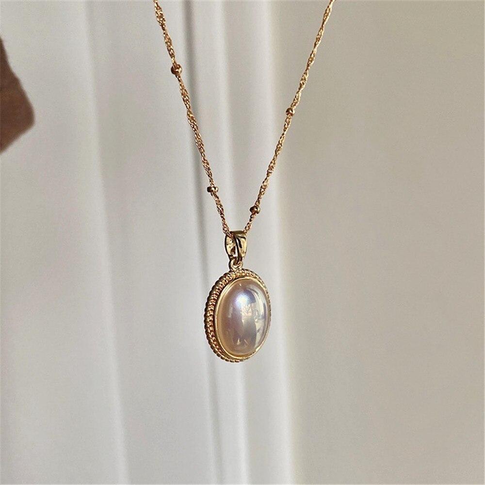 Gouden Ketting met Parel Simpele Vintage Stijl