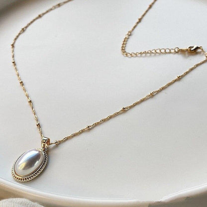 Gouden Ketting met Parel Simpele Vintage Stijl