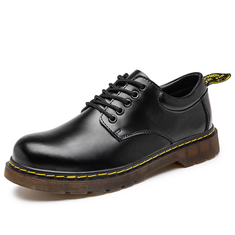 Heren Veterschoenen Casual Leer Zwarte Milo