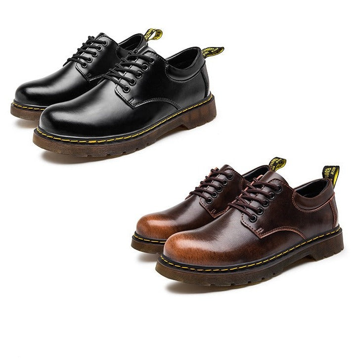 Heren Veterschoenen Casual Leer Zwarte Milo