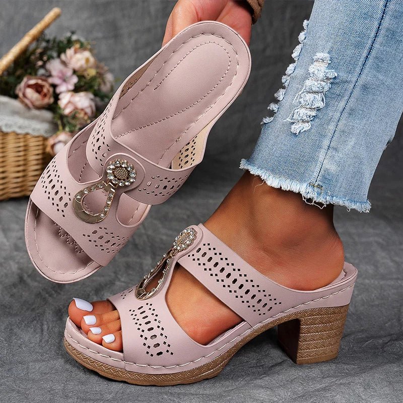 Dames Sandalen Met Hak Elegant Design