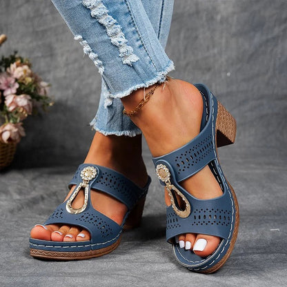 Dames Sandalen Met Hak Elegant Design