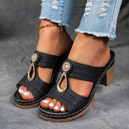 Dames Sandalen Met Hak Elegant Design