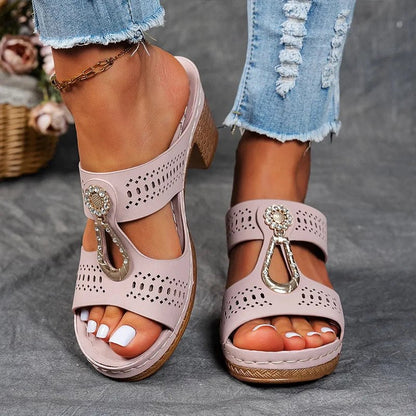 Dames Sandalen Met Hak Elegant Design