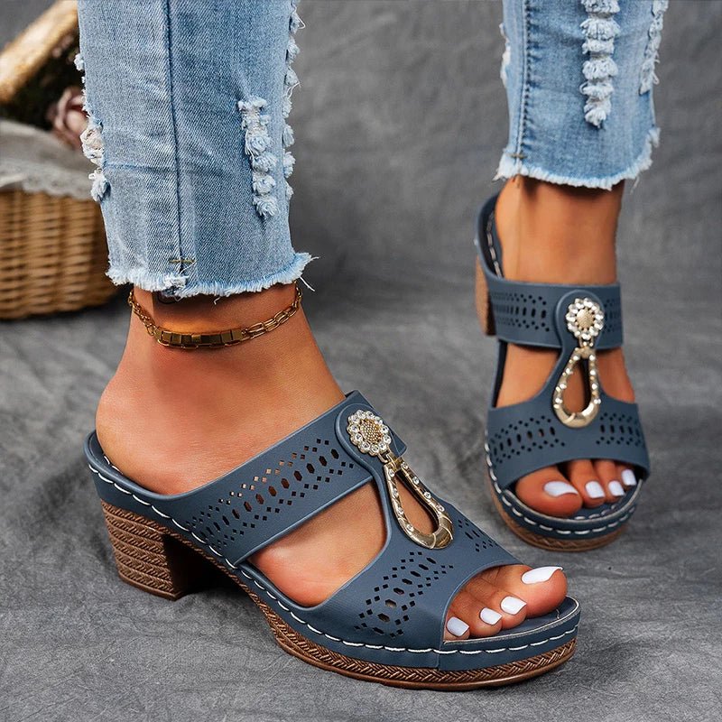 Dames Sandalen Met Hak Elegant Design