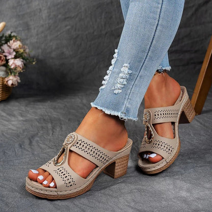 Dames Sandalen Met Hak Elegant Design