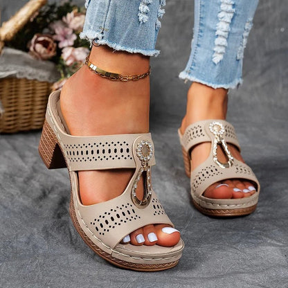 Dames Sandalen Met Hak Elegant Design