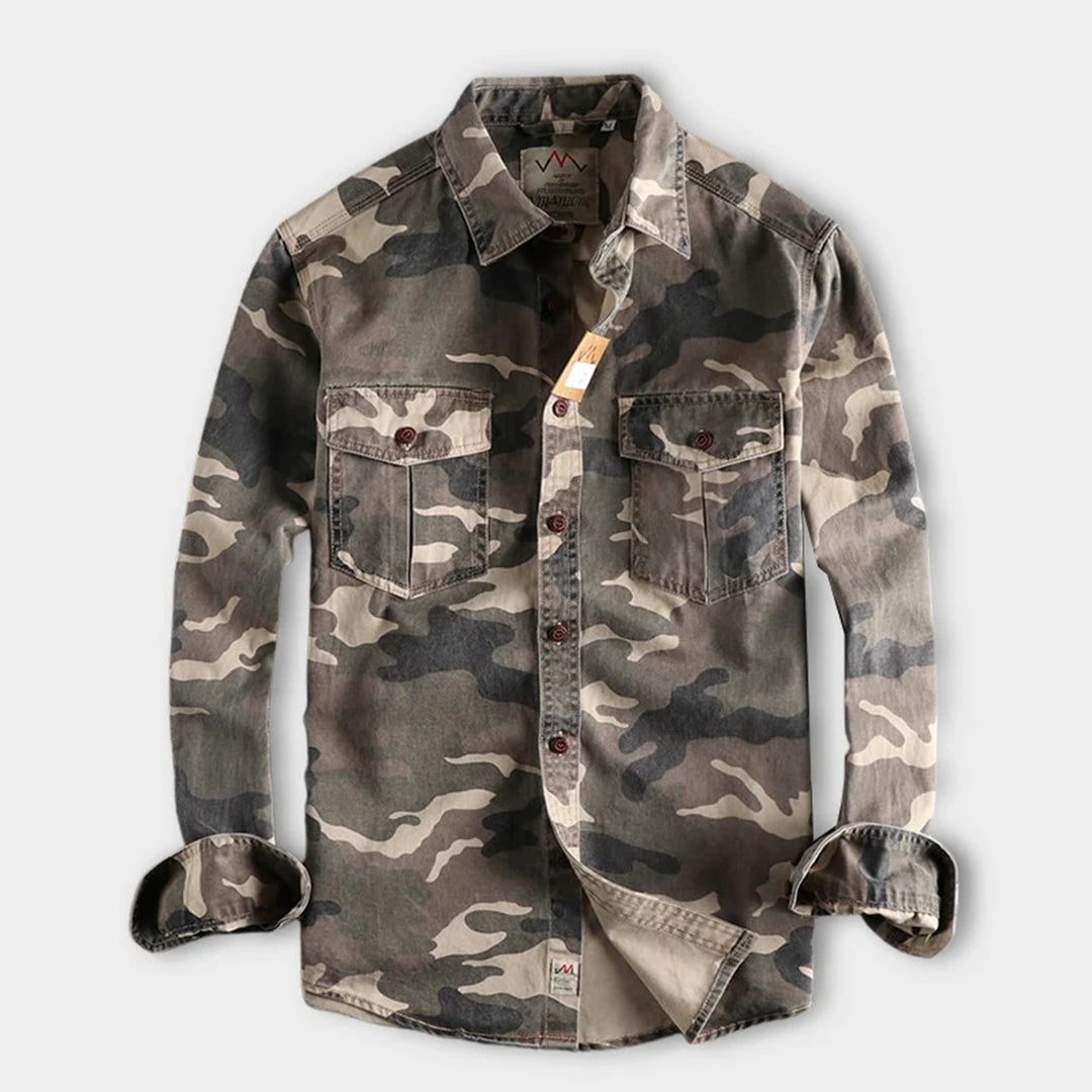 Herenhemd Camouflage Print Casual Kleding - Mode Vibes