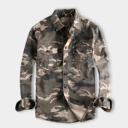 Herenhemd Camouflage Print Casual Kleding - Mode Vibes