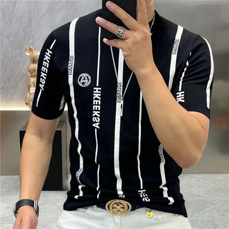 Gestreept T-shirt Gebreid Katoen Marlo - Mode Vibes