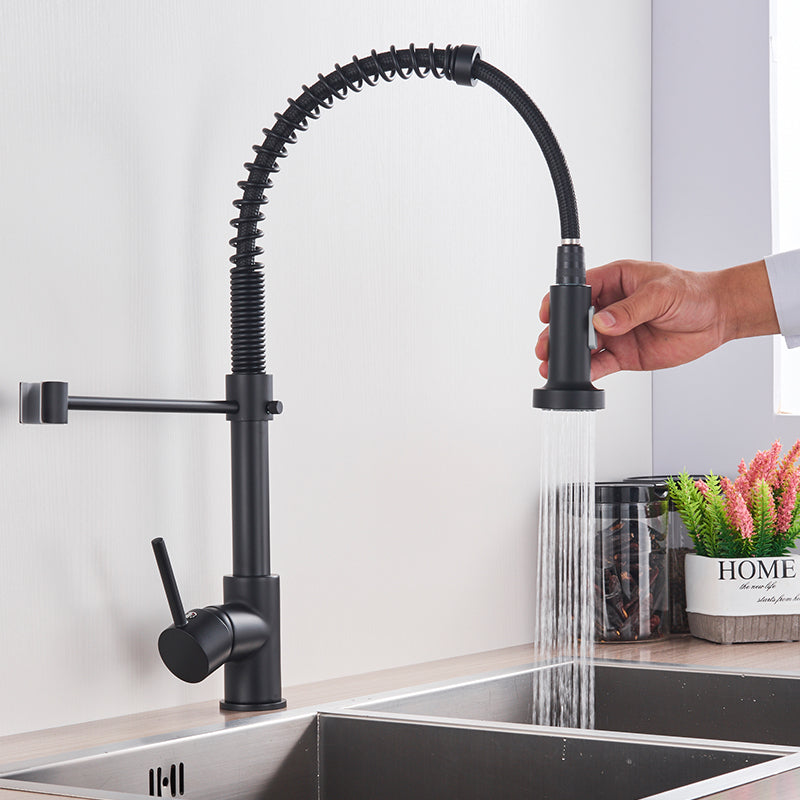 Zwarte Keukenkraan Met Mijnbouw Functie Praktisch - Mode Vibes