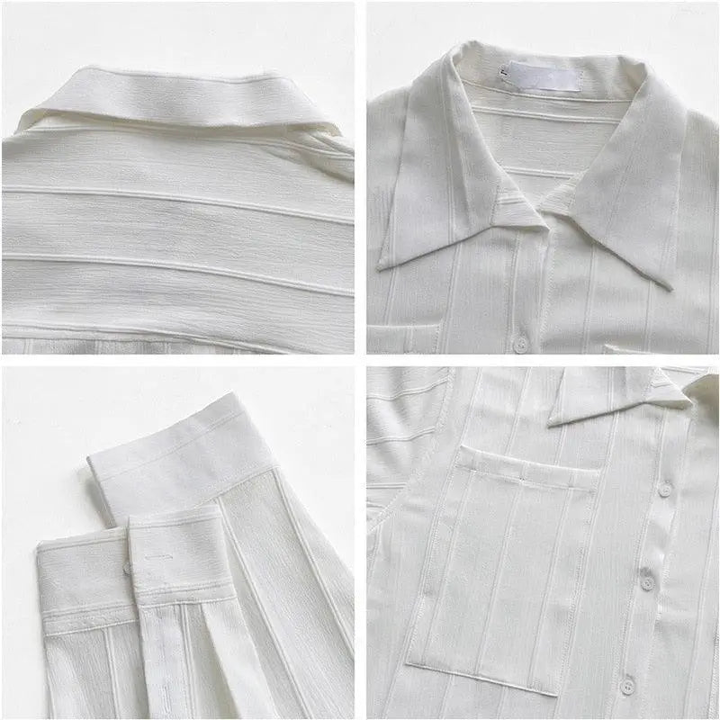 Max | Ribgebreid shirt in de kleur Wit voor in stijl ideaal voor de herfst.