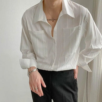 Max | Ribgebreid shirt in de kleur Wit voor in stijl ideaal voor de herfst.