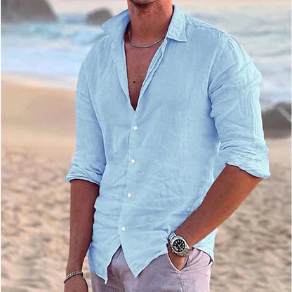 Variant image for Zander Camicia da Uomo - Lino e Cotone, Casual Estivo-13