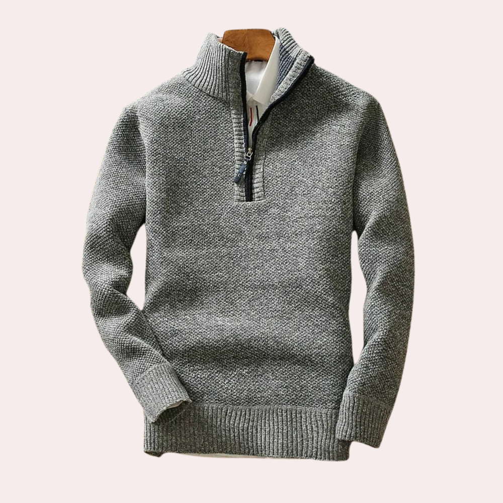 Herentrui Hoge Hals Ritssluiting Warm en Comfortabel