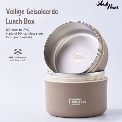 Isolatie Lunchdoos Set Met Bakjes en Fles