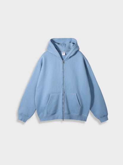 Lange Vest met Rits Oversized Stijl