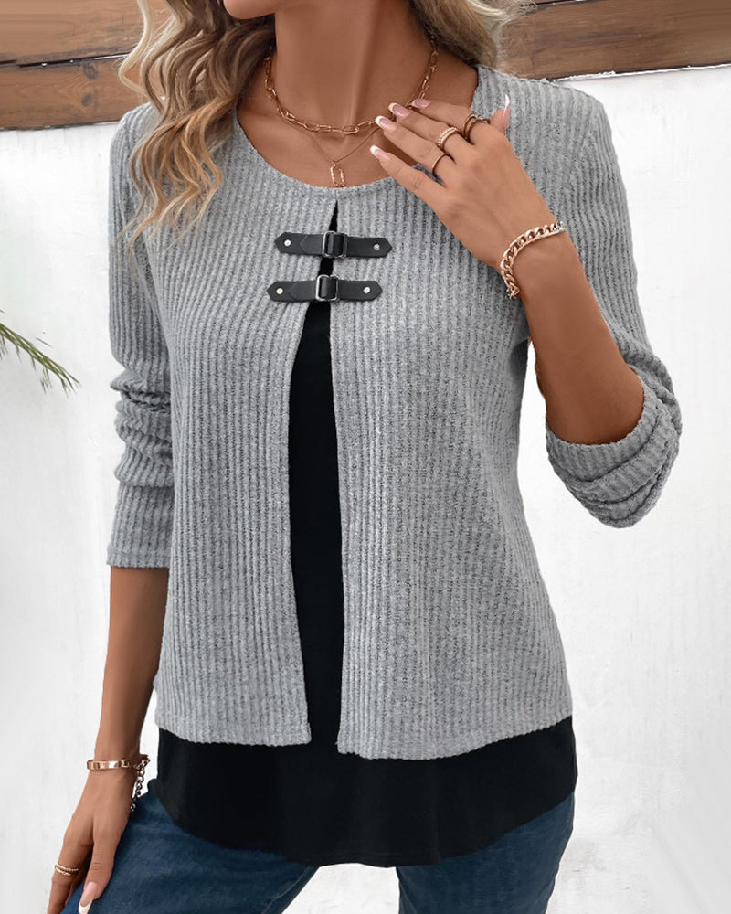 Dames Top Lange Mouwen Meerlagig - Mode Vibes