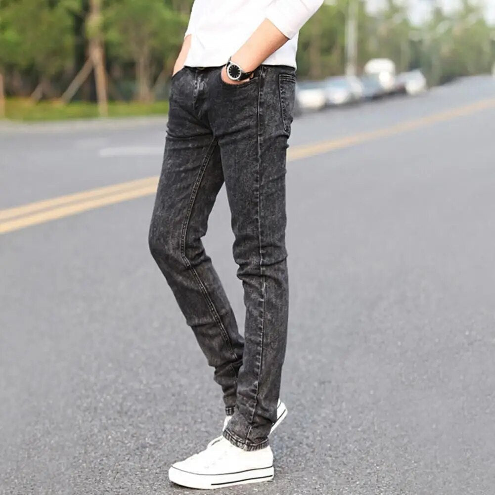Mannen Spijkerbroek Elastisch Slim Fit Jeans - Mode Vibes